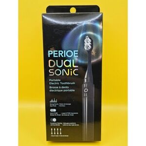 Avon Perioe Dual Sonic Portable Electric Toothbrush by LG with 4 Brush Heads NEW